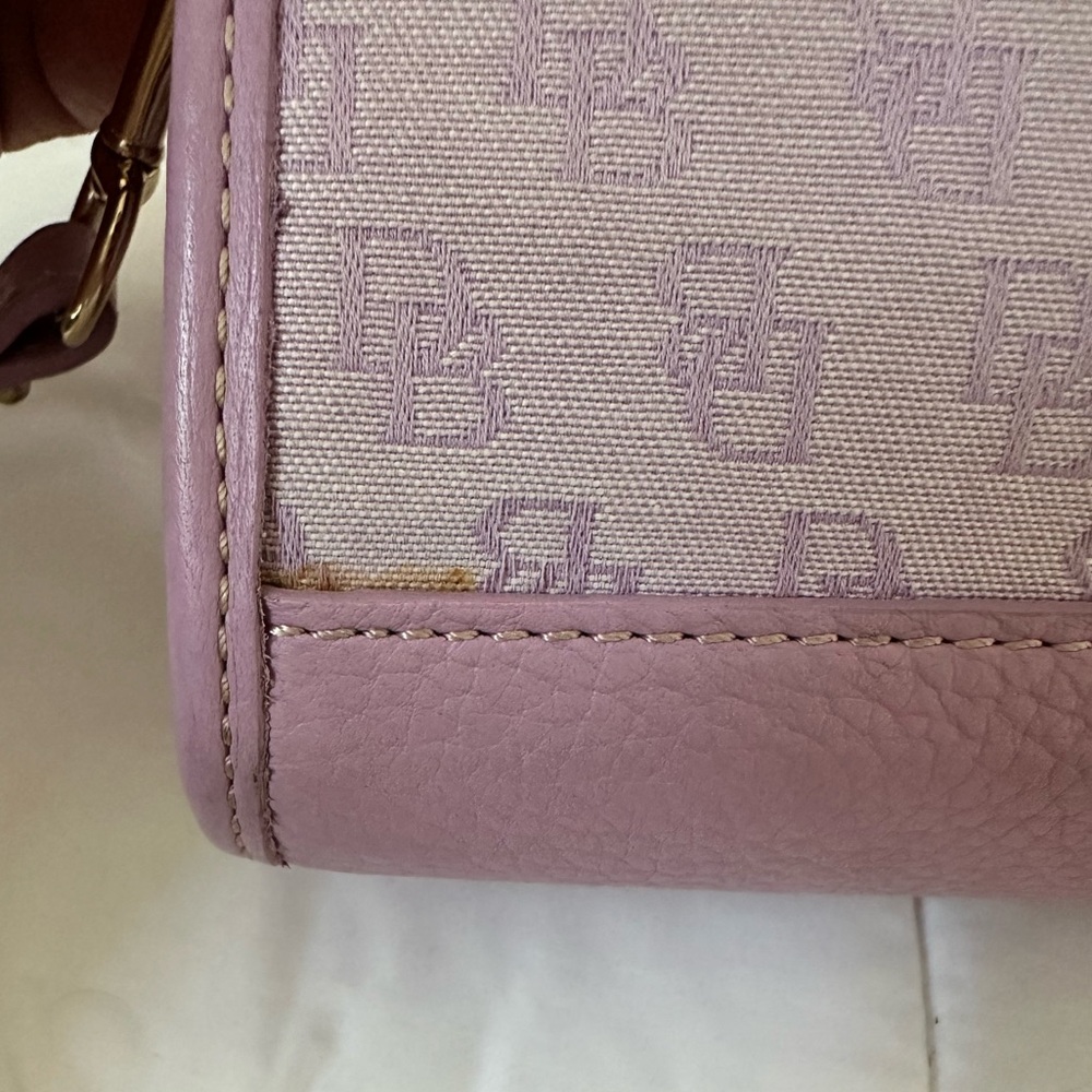 Dooney & Bourke Purple Canvas & Leather Monogram Crossbody - Picture 12 of 16